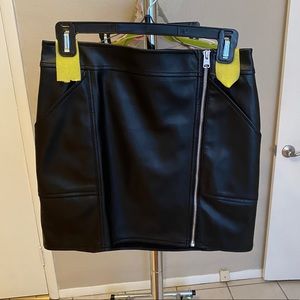 Black Leather Mini Skirt